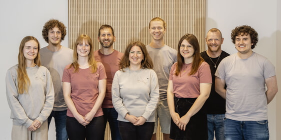 Von links nach rechts: Emely, Jonny, Sonja, Felix, Pauline, Jan-Lukas, Lea, Holger, Mike